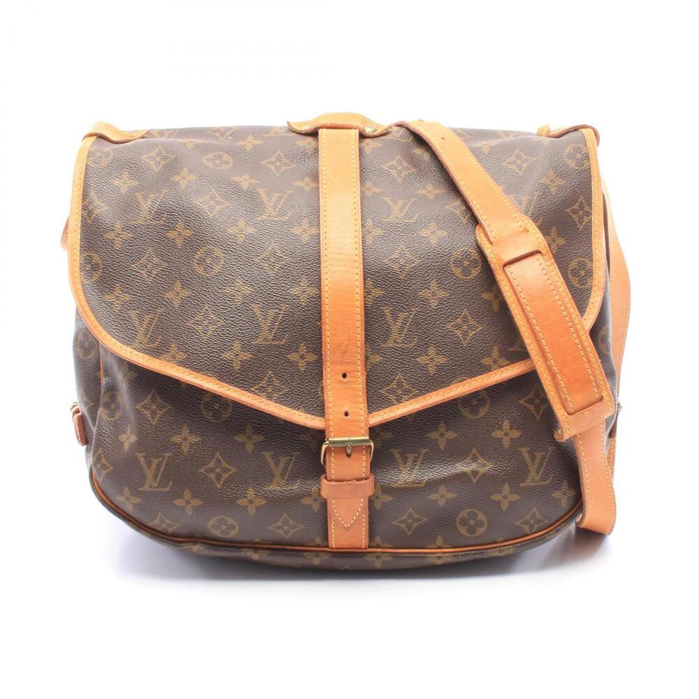 Louis Vuitton Saumur 35 Monogram Shoulder Bag/Handbag, Coated Canvas and Leat...